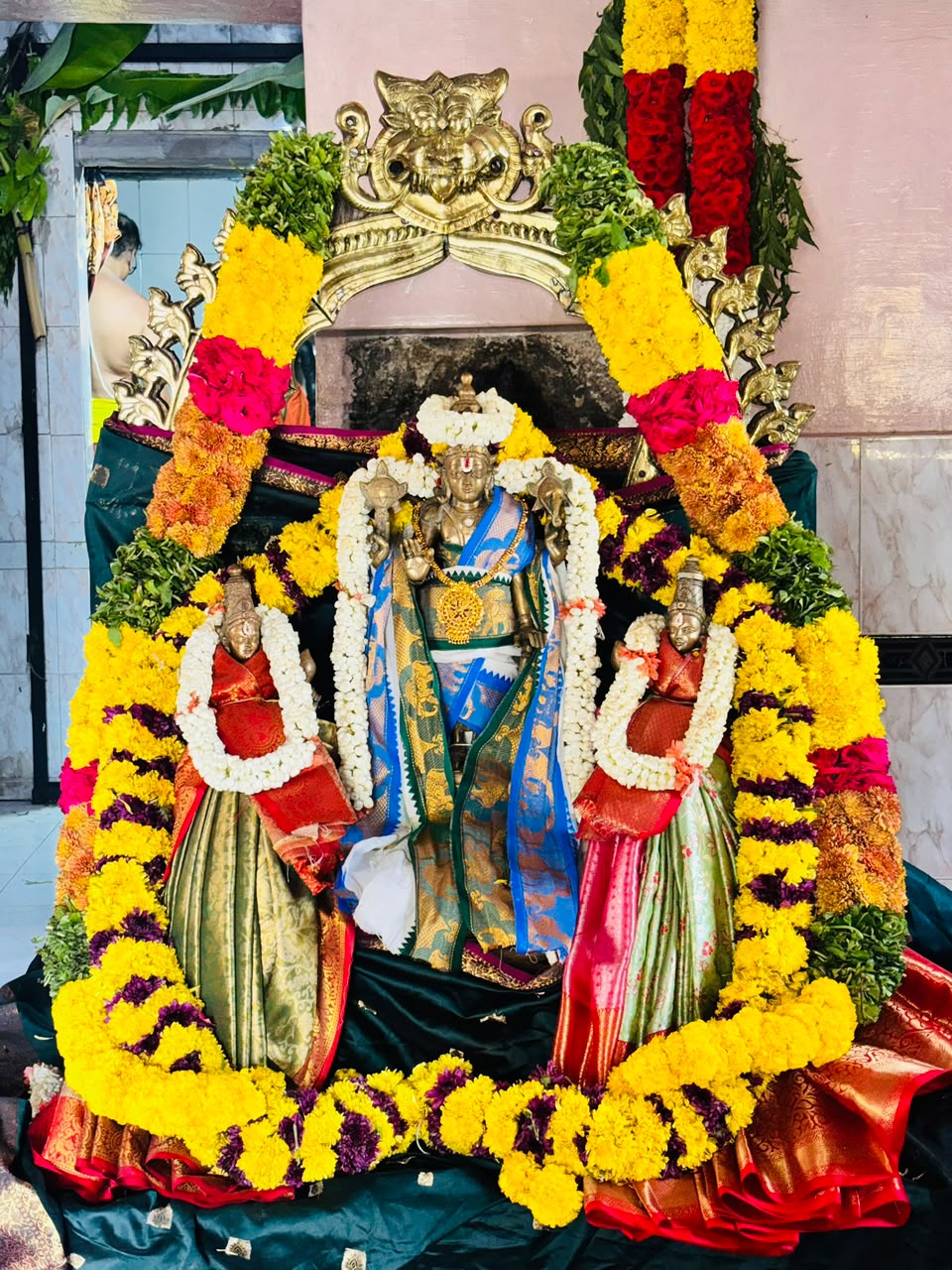 Sri SaumyaKeshava utsava deity with floral alankara